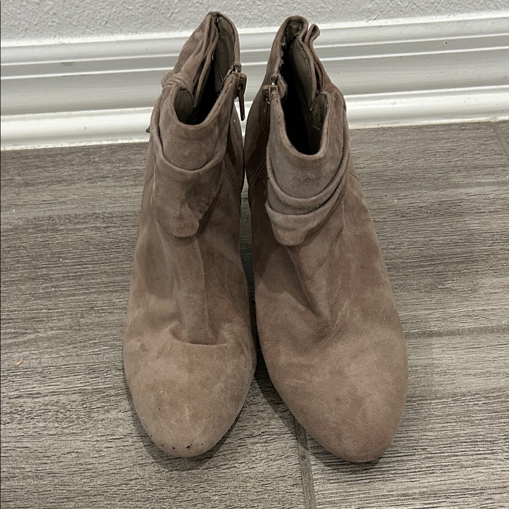 Alex Marie Women's Suede Ankle Booties - Taupe